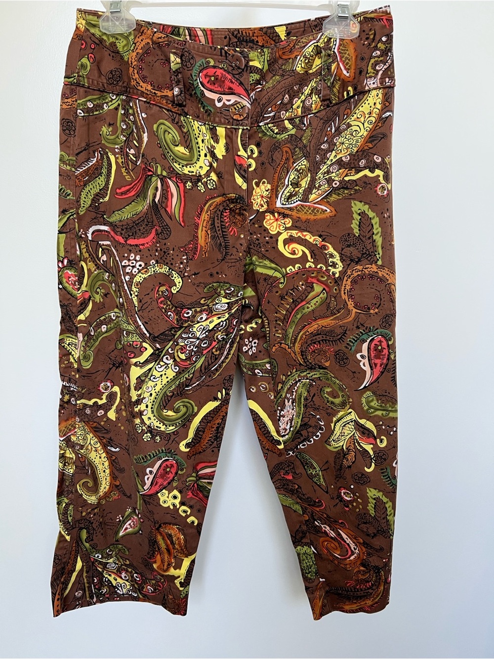 Bamboo Traders women’s paisley Print capri pants - Picture 2 of 5